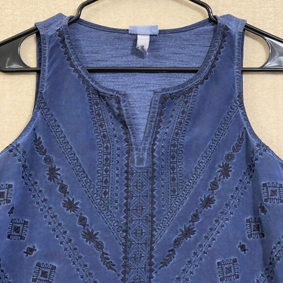 Knox Rose Top Women's Small Dark Blue Sleeveless - Picture 2 of 12